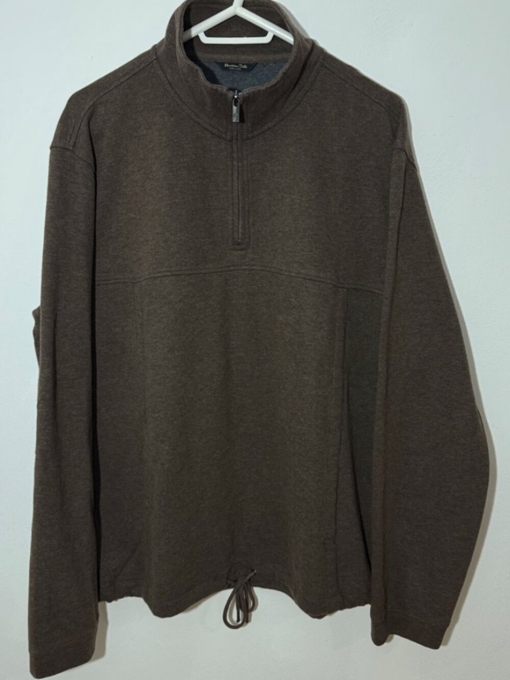 Massimo Dutti Brown Quarter Zip Pullover Sweatshirt XXL
